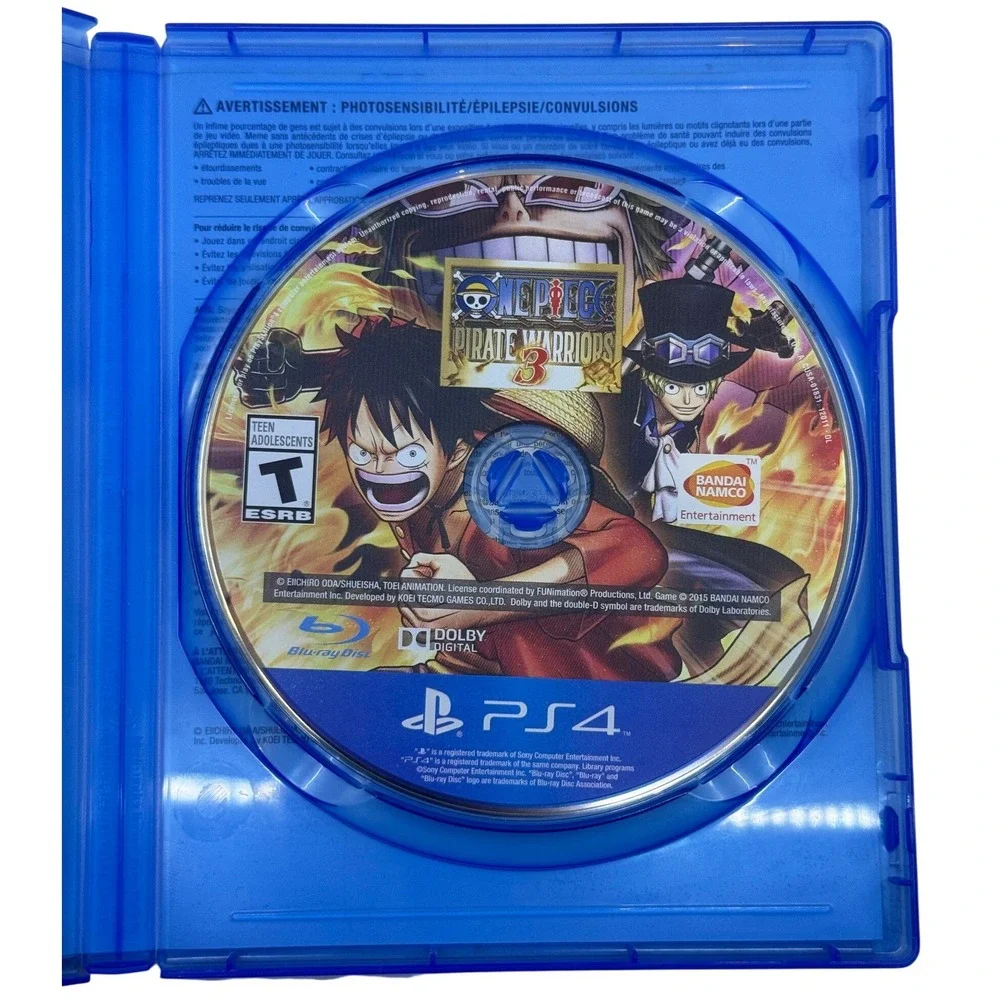 One Piece Pirate Warriors 3 Sony PlayStation 4 PS4 Bandai Namco Action Game